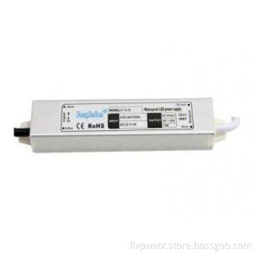 White Switching 12V DC Waterproof LED Power Supply 15W 1.25